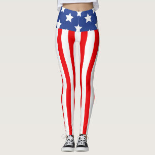 High Waisted Patriotic Leggings
