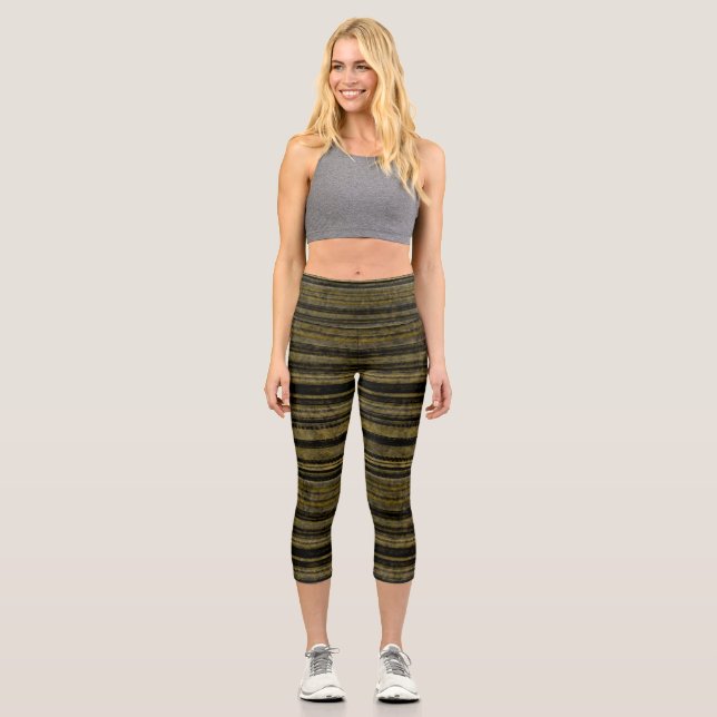 High Waisted Yoga Capris, XS (0-2) Capri Leggings (Front)