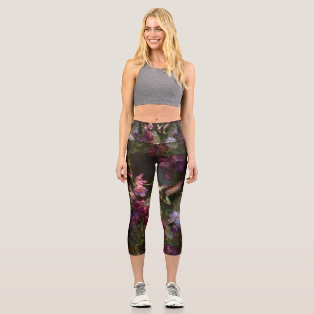  High Waisted Yoga Capris, XS (0-2) Capri Leggings (Front)