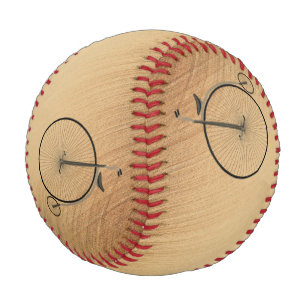 High-Wheel Antique Bicycle Rustic Baseball