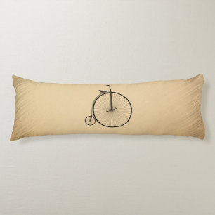 High-Wheel Antique Bicycle Rustic Body Pillow