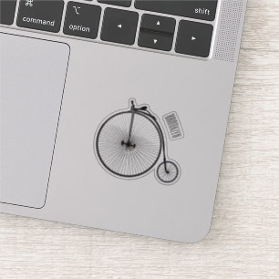 High wheel bicycle cartoon illustration