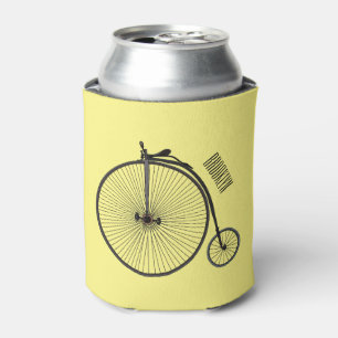 High wheel bicycle cartoon illustration can cooler