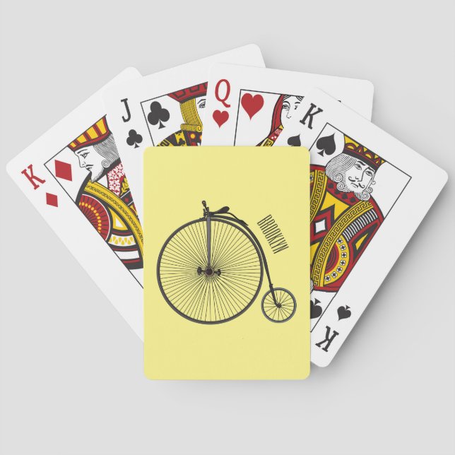 High wheel cartoon illustration playing cards (Back)