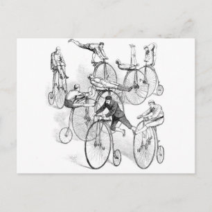 High Wheeled Bicycle Dare Devils postcard