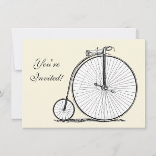 High Wheeler Bicycle Penny Farthing Invitation
