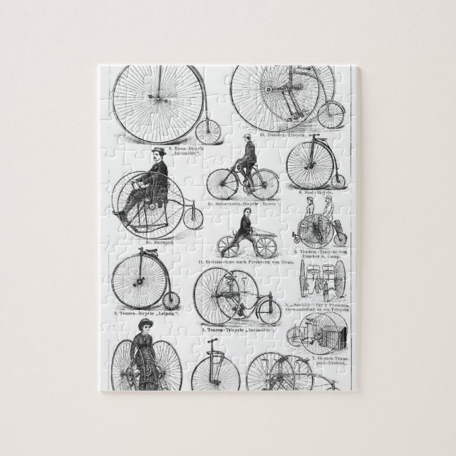 High Wheeler Bicycle Penny Farthing Jigsaw Puzzle (Vertical)