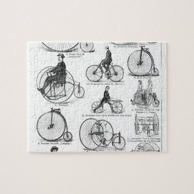 High Wheeler Bicycle Penny Farthing Jigsaw Puzzle (Horizontal)