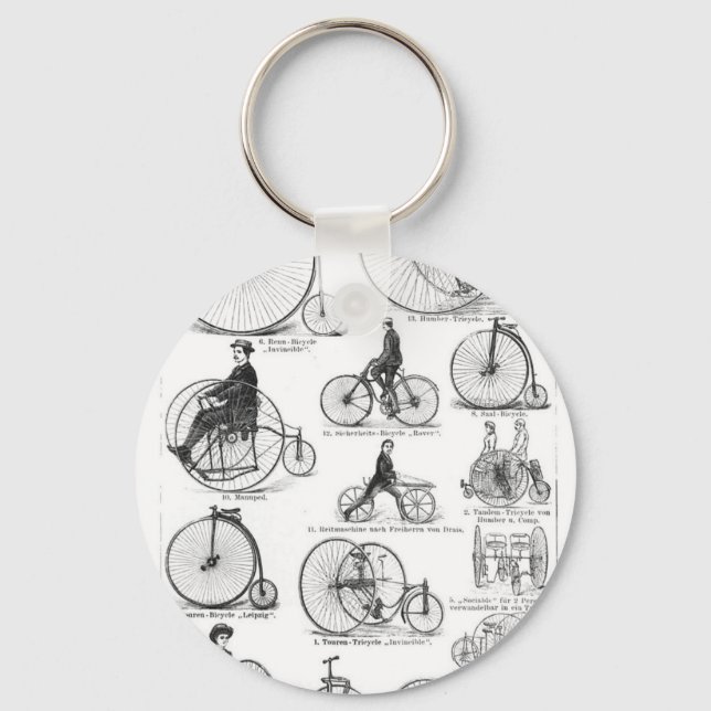 High Wheeler Bicycle Penny Farthing Keychain (Front)