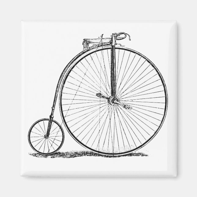 High Wheeler Bicycle Penny Farthing Magnet (Front)