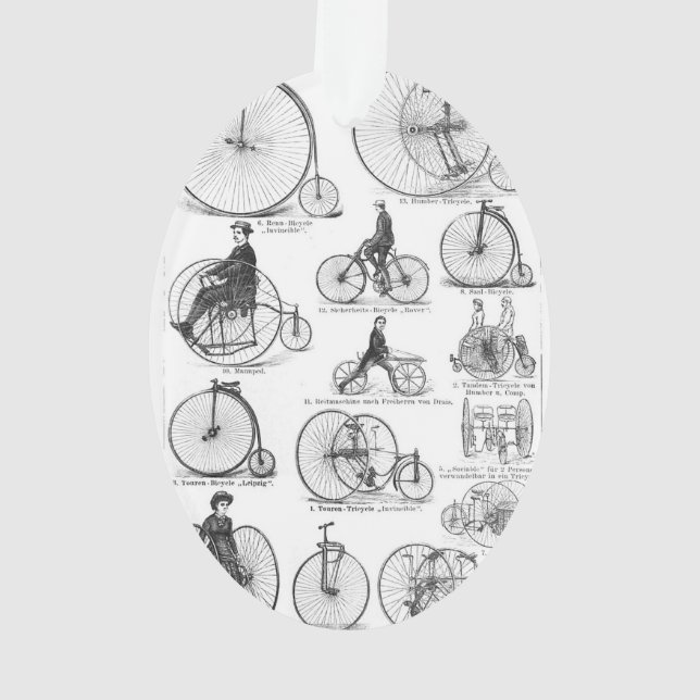 High Wheeler Bicycle Penny Farthing Ornament (Back)