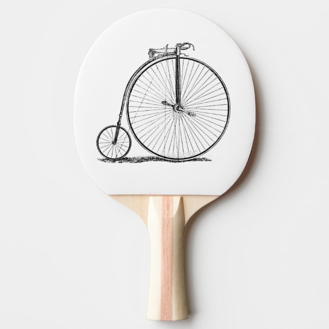 High Wheeler Bicycle Penny Farthing Ping Pong Paddle (Front)