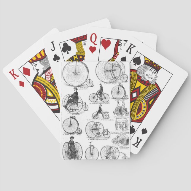 High Wheeler Bicycle Penny Farthing Playing Cards (Back)