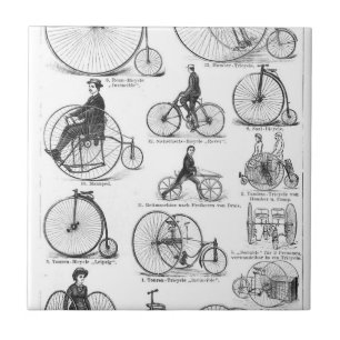 High Wheeler Bicycle Penny Farthing Tile