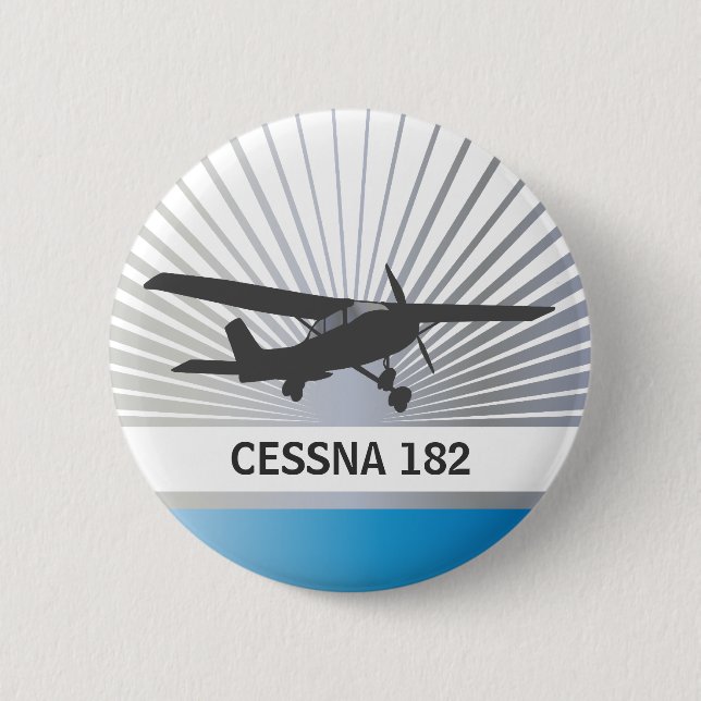 High Wing Aircraft 2 Inch Round Button (Front)