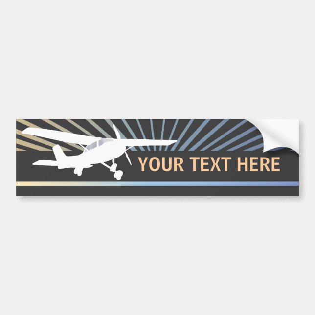 High Wing Aircraft Bumper Sticker (Front)