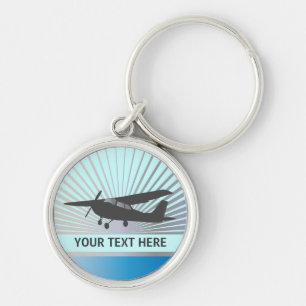 High Wing Aircraft - Custom Text Keychain