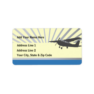 High Wing Aircraft - Custom Text Label