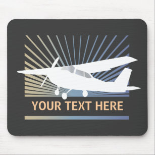 High Wing Aircraft - Custom Text Mouse Pad