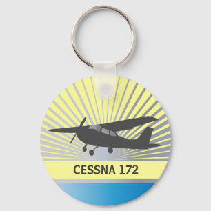 High Wing Aircraft Keychain