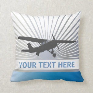 High Wing Aircraft Throw Pillow