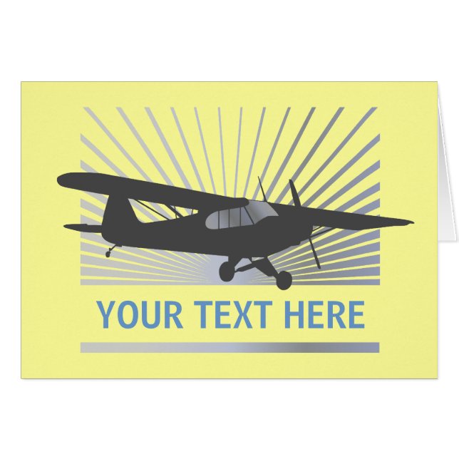 High Wing Taildragger Aircraft (Front Horizontal)