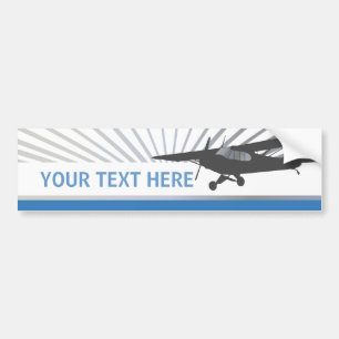 High Wing Taildragger Aircraft Bumper Sticker