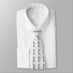 High-wire Bicycle - Vintage Circus Cycling Act Tie