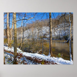 Highbanks Metro park, High Bluffs, in Winter, Ohio Poster