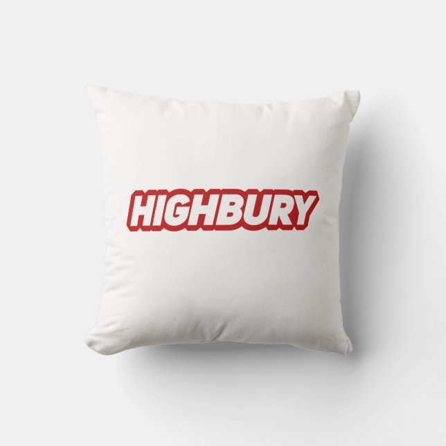 Highbury Stadium Arsenal Throw Pillow (Front)