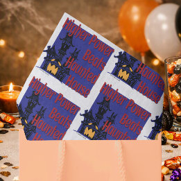 Higher Power Beats Haunted House | Sober Halloween Tissue Paper