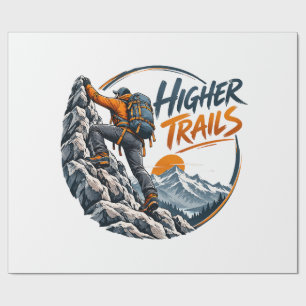 Higher Trails Mountain Climbing Adventure Wrapping Paper