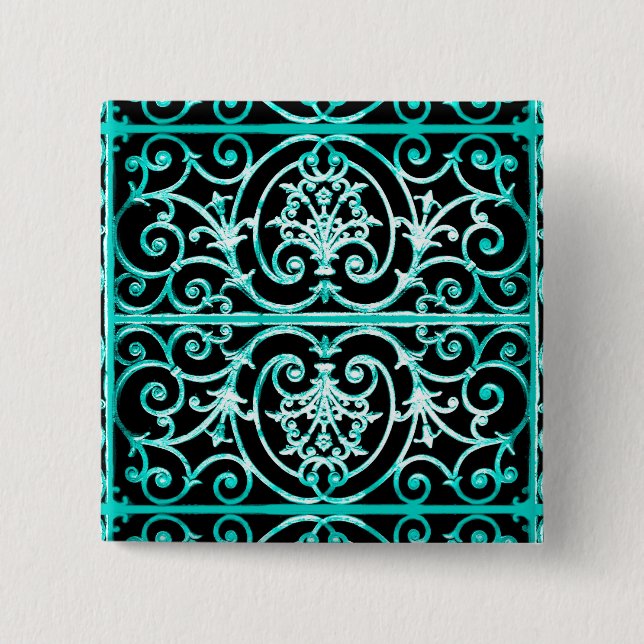 Highgate Iron 2 Inch Square Button (Front)