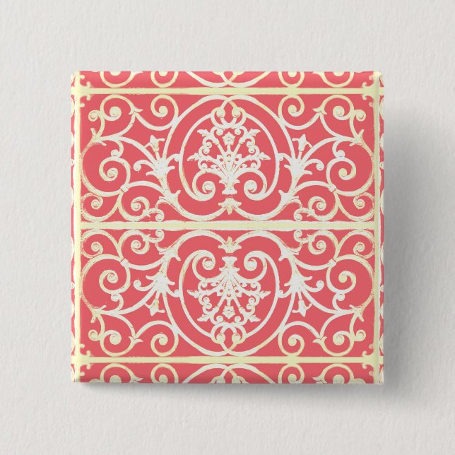 Highgate Iron 2 Inch Square Button (Front)