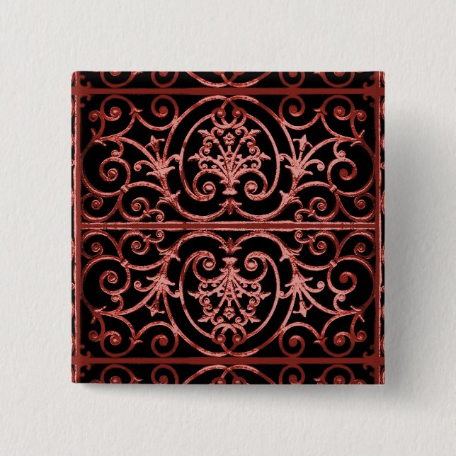 Highgate Iron 2 Inch Square Button (Front)