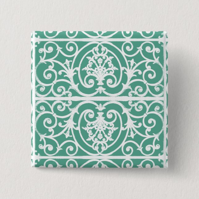 Highgate Iron 2 Inch Square Button (Front)