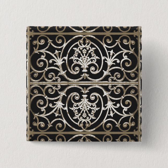 Highgate Iron 2 Inch Square Button (Front)