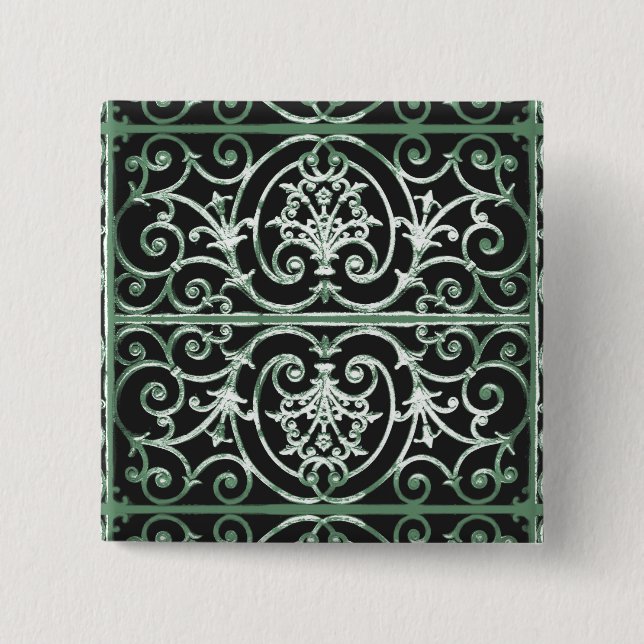Highgate Iron 2 Inch Square Button (Front)