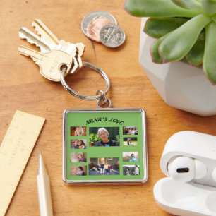  Highhlighting Nana' Love 10 Photos Sans Serif Fon Keychain