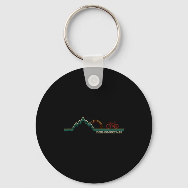 Highland Bike Park New Hampshire Mountain Biking  Keychain (Front)