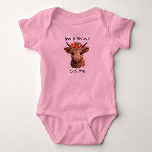  Highland Calf Personalized Baby Bodysuit