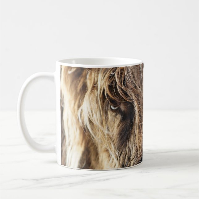 HIGHLAND CATTLE COW FACE COFFEE MUG (Left)