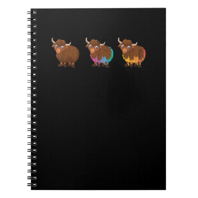 Highland Cattle Farming Scottish Highland Cow Notebook (Front)