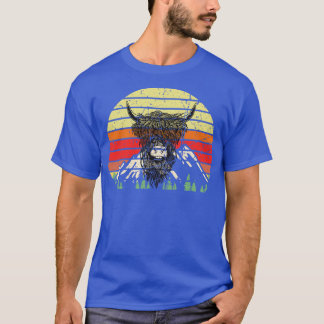 Highland Cattle Retro T-Shirt
