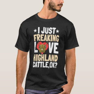 Highland Cattle Scottish Farmer Breeder Herder Cat T-Shirt