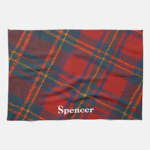Highland Cheer Red Plaid Scotch Tartan Kitchen Towel