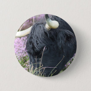 Highland Coo 2 Inch Round Button