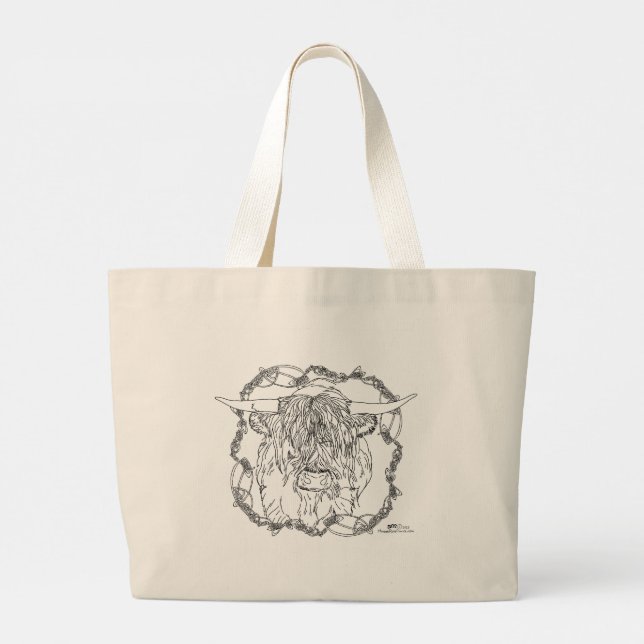 Highland "Coo" Tote Bag (Back)