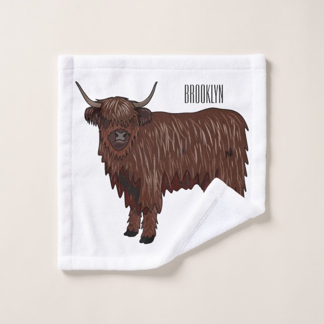Highland cow (Gant de toilette)