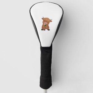 Highland Cow and Dandelion Puff Classic T-Shirt Golf Head Cover